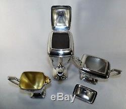 Antique Masonic Eye 150th Anniversary ADORATION Silver Plate Tea Set Lodge 36