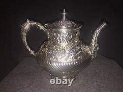 Antique Meriden&Co. 5 pc Quad Plate Silver Tea service 1850 1900 Great Shape