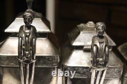 Antique Meridian Britannia 5 Pcs Coffee &Tea Set Victorian Figural Late 1898