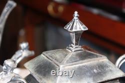 Antique Meridian Britannia 5 Pcs Coffee &Tea Set Victorian Figural Late 1898