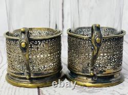 Antique Norblin & Co. Silver Plate Tea Glass Holders Set of 5 Warsaw