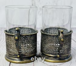 Antique Norblin & Co. Silver Plate Tea Glass Holders Set of 5 Warsaw