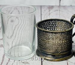 Antique Norblin & Co. Silver Plate Tea Glass Holders Set of 5 Warsaw