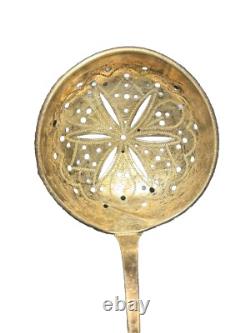 Antique Norwegian A. Westerbom 1892 Silver Plate Tea Strainer Beautiful