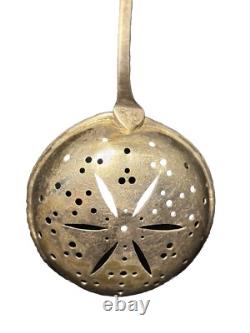 Antique Norwegian A. Westerbom 1892 Silver Plate Tea Strainer Beautiful