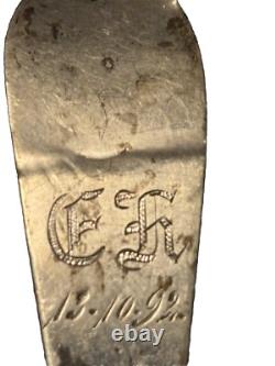 Antique Norwegian A. Westerbom 1892 Silver Plate Tea Strainer Beautiful