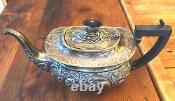 Antique OLD SHEFFIELD SILVER PLATE TEA POT Repose EPNS Victorian English
