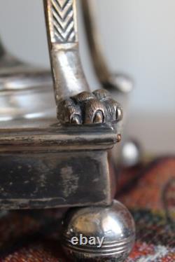 Antique Old Sheffield Plate Silver Plate Samovar Coffee Tea Hot Water Urn