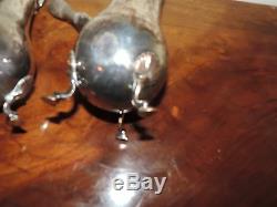 Antique Old Sheffield Silver on Copper Pot Coffee Hot Water Tea Chocolate Heart