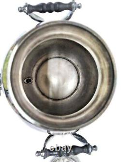 Antique Ornate Silver Plate Unbranded Tea Samovar Hot Water Dispenser withBurner