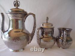 Antique Pairpoint Quadruple Plate #317 Repousse Grapes & Vine Coffee/tea Set