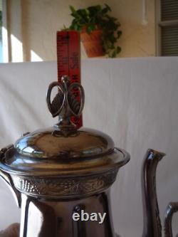 Antique Pairpoint Quadruple Plate #317 Repousse Grapes & Vine Coffee/tea Set