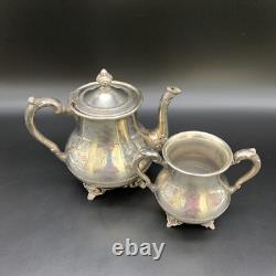 Antique Pairpoint Quadruple Plate Silver Tea Set Victorian Elegance & Charm