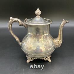 Antique Pairpoint Quadruple Plate Silver Tea Set Victorian Elegance & Charm
