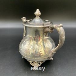 Antique Pairpoint Quadruple Plate Silver Tea Set Victorian Elegance & Charm