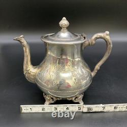 Antique Pairpoint Quadruple Plate Silver Tea Set Victorian Elegance & Charm