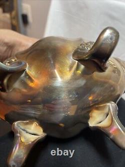 Antique Poole EPCA Lancaster Rose 400 Silver Plate Tea Coffee Teapot Set 4-pc