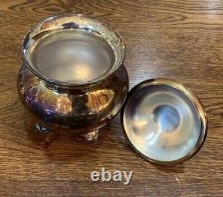 Antique Poole Silver Plate Old English Tea Pot Tray 7pc Art Nouveau Serving Set
