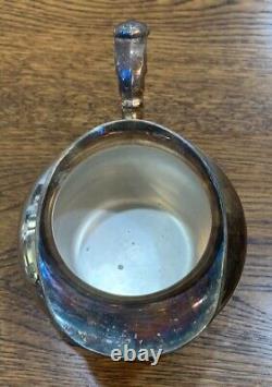Antique Poole Silver Plate Old English Tea Pot Tray 7pc Art Nouveau Serving Set