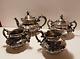 Antique Quadruple Repousse 4 Piece Tea/coffee Set Wilcox Silverplate