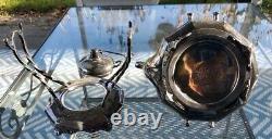 Antique REED & BARTON #105 Silver Plate Tilting Teapot & Stand with Burner