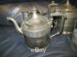 Antique REED & BARTON Tea Set 2940 Silver plated