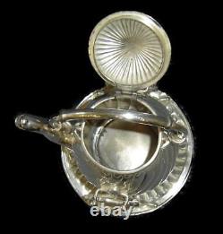 Antique Rare Wilcox Silver Plate Quadruple Small Tea Pot Kettle Samovar Stunning