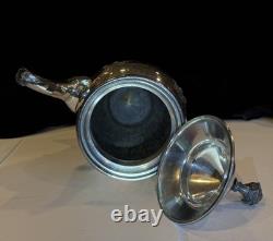 Antique Reed & Barton 2856 7 Coffee / Tea Pot Repousse Silver Plate Beautiful