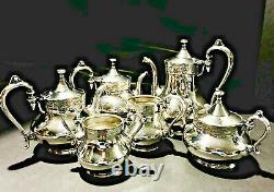 Antique Reed & Barton Silver Plate 6 Piece Art Nouveau Tea Set #2710