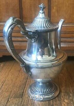 Antique Reed & Barton Silver Plate Tea Coffee Set Pot, Sugar & Creamer EPNS 4020