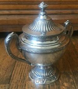 Antique Reed & Barton Silver Plate Tea Coffee Set Pot, Sugar & Creamer EPNS 4020