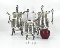 Antique Reed & Barton Silverplate Aesthetic 3 Piece Tea Coffee Creamer Set