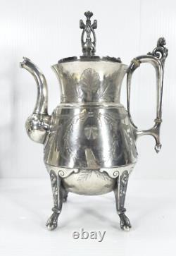 Antique Reed & Barton Silverplate Aesthetic 3 Piece Tea Coffee Creamer Set