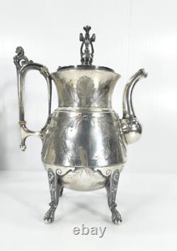 Antique Reed & Barton Silverplate Aesthetic 3 Piece Tea Coffee Creamer Set