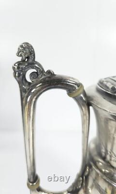 Antique Reed & Barton Silverplate Aesthetic 3 Piece Tea Coffee Creamer Set