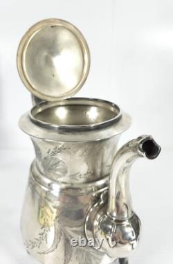 Antique Reed & Barton Silverplate Aesthetic 3 Piece Tea Coffee Creamer Set
