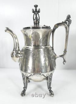 Antique Reed & Barton Silverplate Aesthetic 3 Piece Tea Coffee Creamer Set