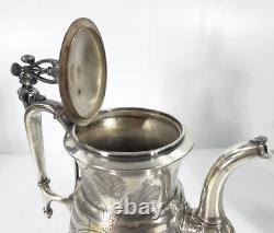 Antique Reed & Barton Silverplate Aesthetic 3 Piece Tea Coffee Creamer Set