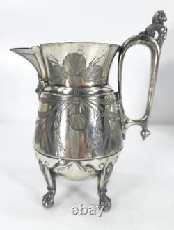 Antique Reed & Barton Silverplate Aesthetic 3 Piece Tea Coffee Creamer Set