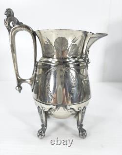 Antique Reed & Barton Silverplate Aesthetic 3 Piece Tea Coffee Creamer Set