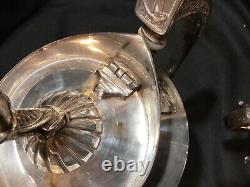 Antique Reed & Barton Silverplate Egyptian Revival Aesthetic Movement Tea Set