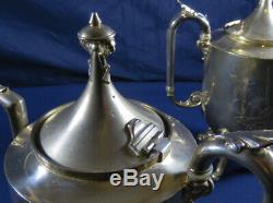 Antique Reed & Barton Tea Set Pat'd 1871 Silverplate Samovar Waste Bowl 6 Piece