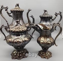 Antique Reed & Barton Victorian Silverplate 4-Piece Tea Set Hollowware 1919 Rare