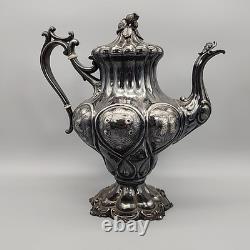 Antique Reed & Barton Victorian Silverplate 4-Piece Tea Set Hollowware 1919 Rare