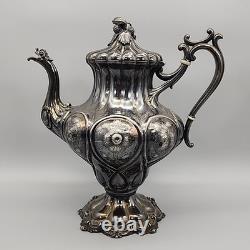 Antique Reed & Barton Victorian Silverplate 4-Piece Tea Set Hollowware 1919 Rare