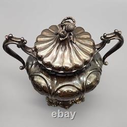 Antique Reed & Barton Victorian Silverplate 4-Piece Tea Set Hollowware 1919 Rare