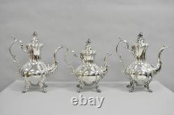 Antique Reed & Barton Winthrop Silver Plated Tea Set with Webster Wilcox Tray