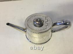 Antique Richard Hodd & Son Silver Plated Teapot with Shield Decoration