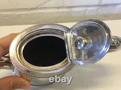 Antique Richard Hodd & Son Silver Plated Teapot with Shield Decoration