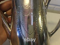 Antique Richard Hodd & Son Silver Plated Teapot with Shield Decoration